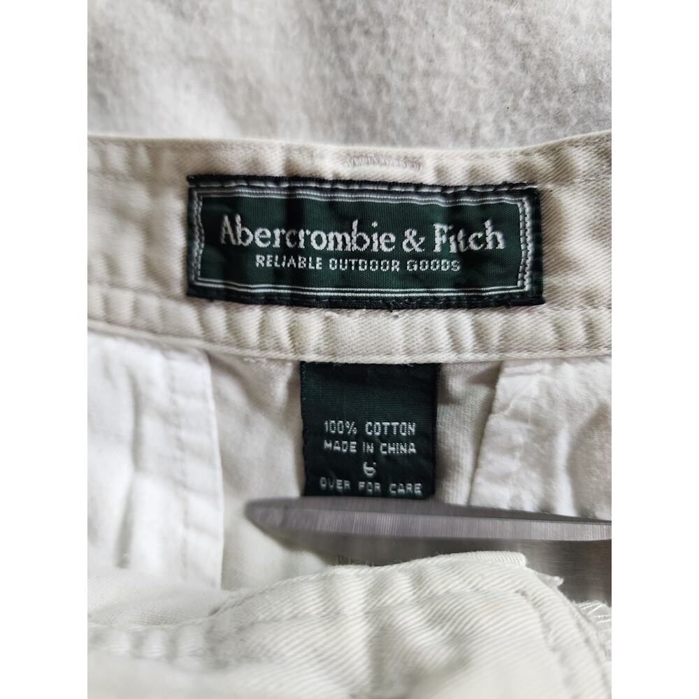 Abercrombie & Fitch Womens Khaki Tan Cotton Cargo Utility Shorts Size 6 AF92 - Picture 3 of 6